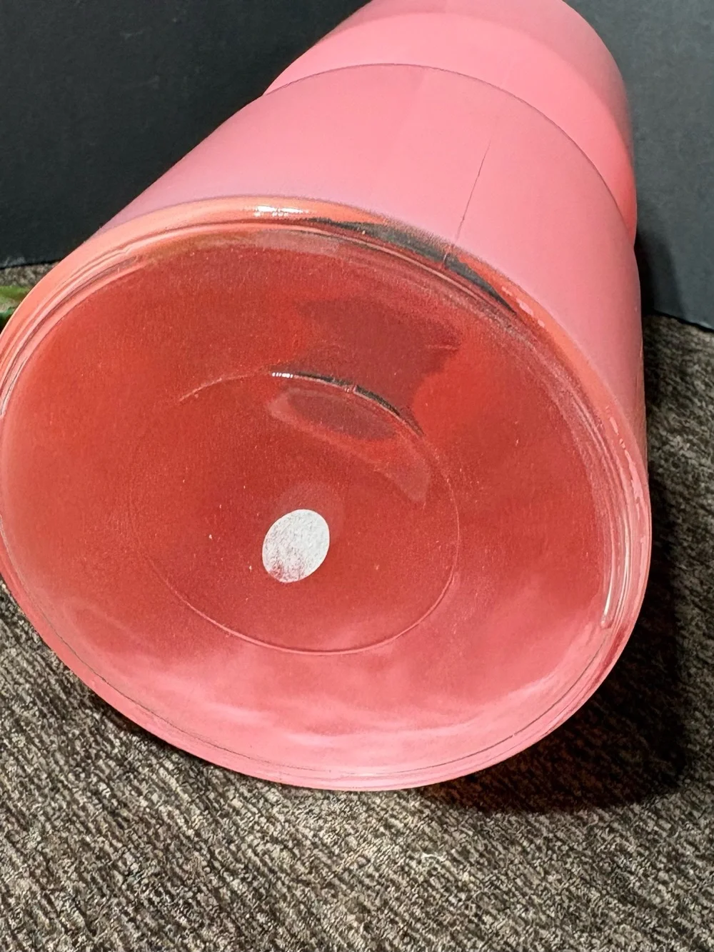Coral Pink Hourglass Ceramic Vase - Home Accents
